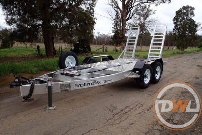 FOR  HIRE SUREWELD 3.5T ALUMINIUM EXCAVATOR BOBCAT LOADER PLANT TRAILER HIRE CATERPILLAR KUBOTA