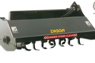 DIGGA ROTARY TILLER HOE AERATOR SCARIFIER SKID STEER BOBCAT KANGA
