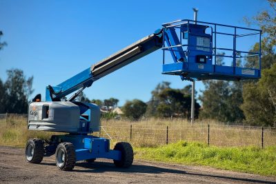 GENIE BOOM S45 45FT ALL TERRAIN BOOM SCISSOR LIFT ELEVATED WORK PLATFORM EWP JLG