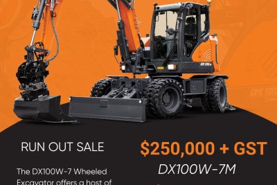 DEVELON DX100W-7 10T WHEELED EXCAVATOR