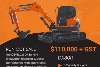 DEVELON DX80R 8.4T TRACKED EXCAVATOR