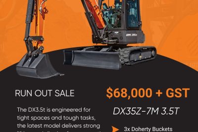 DEVELON DX35Z-7M 4T TRACKED EXCAVATOR