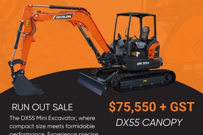 DEVELON DX55R-7 5.5T TRACKED EXCAVATOR