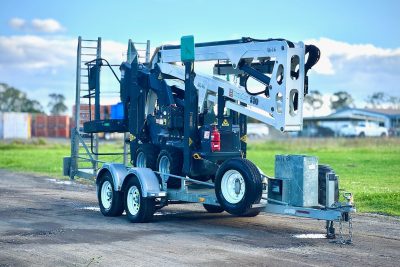 LEGUAN MONITOR 130-2 13.1M KNUCKLE BOOM & TRAILER SCISSOR LIFT CHERRY PICKER EWP GENIE JLG HAULOTTE