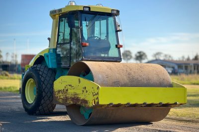 AMMANN ASC110 12.86T SMOOTH PAD FOOT ROLLER COMPACTOR COMPACTION ROLLER AIRMANN WACKER