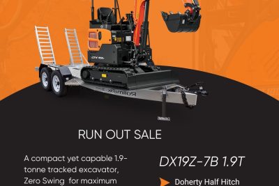 DOOSAN DX19Z-7B 1.9T TRACKED EXCAVATOR WITH BRAND NEW SUREWELD SW2600 TRAILER