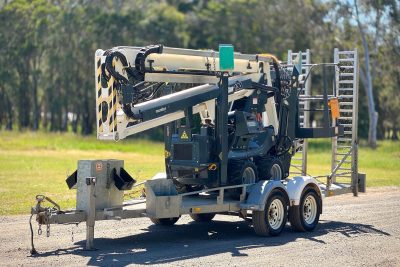 LEGUAN MONITOR 130-2 13.1M KNUCKLE BOOM & TRAILER SCISSOR LIFT CHERRY PICKER EWP GENIE JLG HAULOTTE