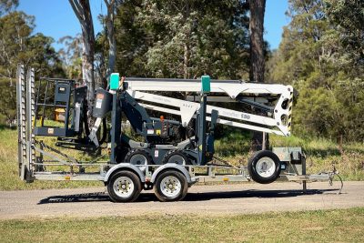 LEGUAN MONITOR 130-2 13.1M KNUCKLE BOOM & TRAILER SCISSOR LIFT CHERRY PICKER EWP GENIE JLG HAULOTTE