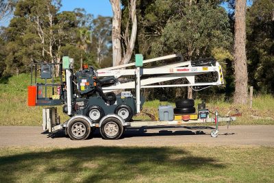 LEGUAN MONITOR 125M1 12.5M KNUCKLE BOOM & TRAILER SCISSOR LIFT CHERRY PICKER EWP GENIE JLG HAULOTTE
