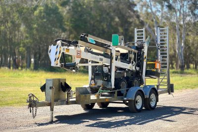 LEGUAN MONITOR 125M1 12.5M KNUCKLE BOOM & TRAILER SCISSOR LIFT CHERRY PICKER EWP GENIE JLG HAULOTTE