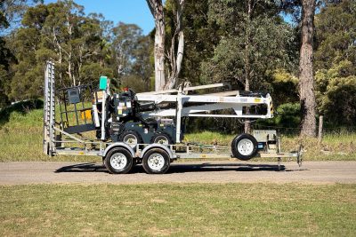 LEGUAN MONITOR 125M1 12.5M KNUCKLE BOOM & TRAILER SCISSOR LIFT CHERRY PICKER EWP GENIE JLG HAULOTTE