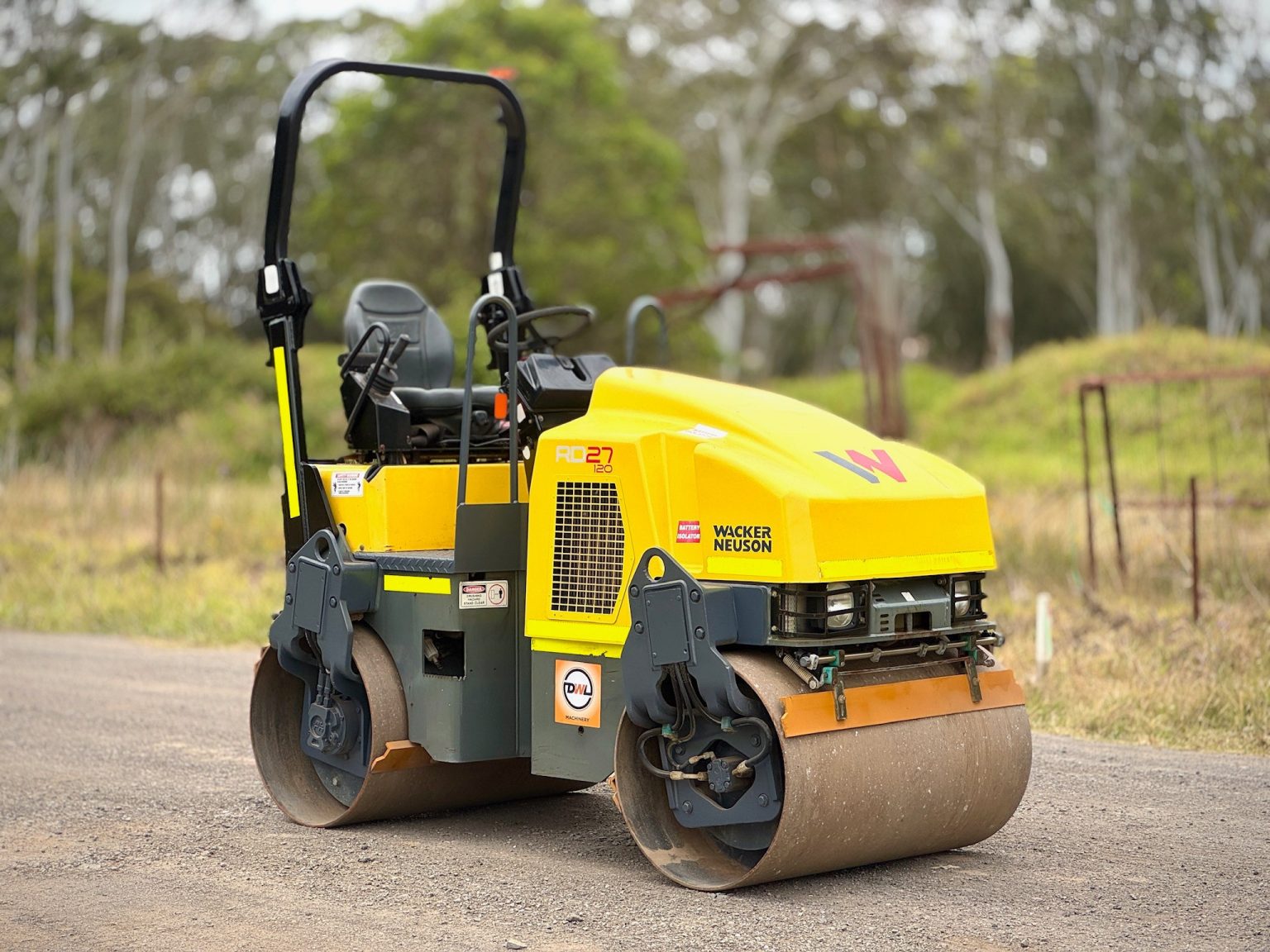 WACKER NEUSON RD27-120 SMOOTH DRUM ROLLER ARTICULATED ROLLER COMPACTOR ...