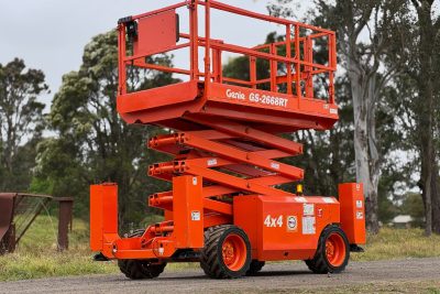 GENIE GS-2668RT 10M IN CERT ALL TERRAIN DIESEL SCISSOR LIFT ELEVATED WORK PLATFORM EWP JLG HAULOTTE