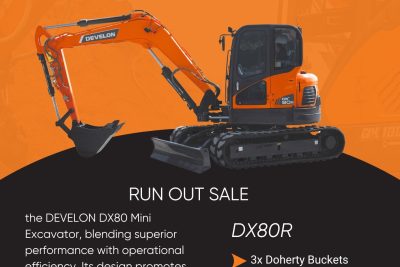 DEVELON DX80R 8.4T TRACKED EXCAVATOR
