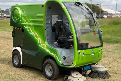 CONQUEST ECOSWEEP 360 INDUSTRIAL SWEEPER VACCUM TENAX TXE1 GREEN MACHINE TENNANT MACDONALD JOHNSTON