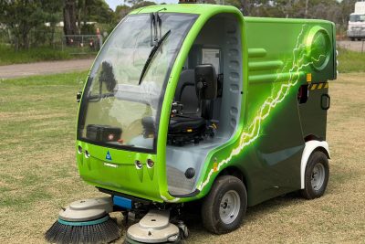 CONQUEST ECOSWEEP 360 INDUSTRIAL SWEEPER VACCUM TENAX TXE1 GREEN MACHINE TENNANT MACDONALD JOHNSTON