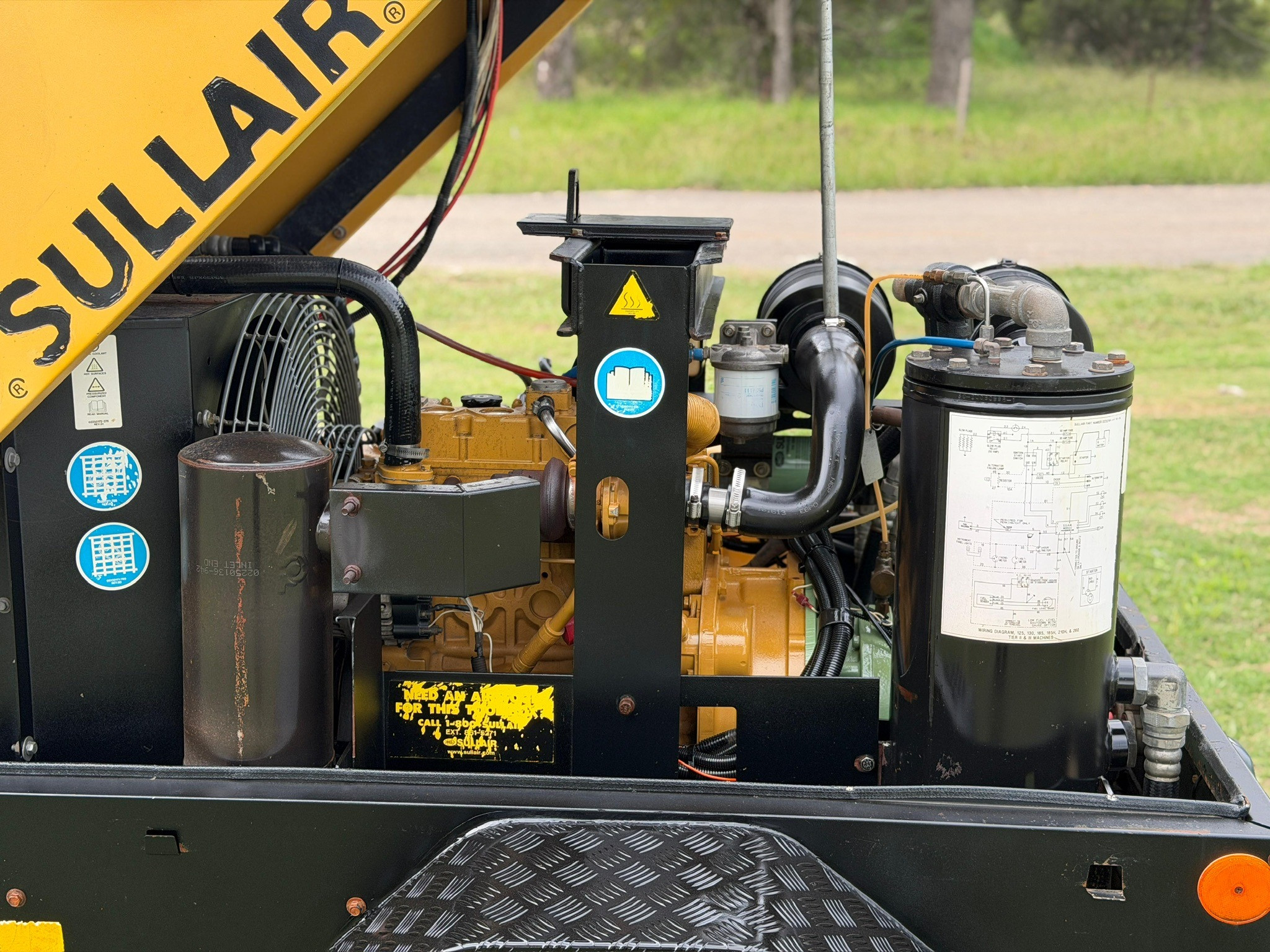 SULLAIR 185DPQ 185CFM AIR COMPRESSOR ATLAS COPCO AIRMAN image 8