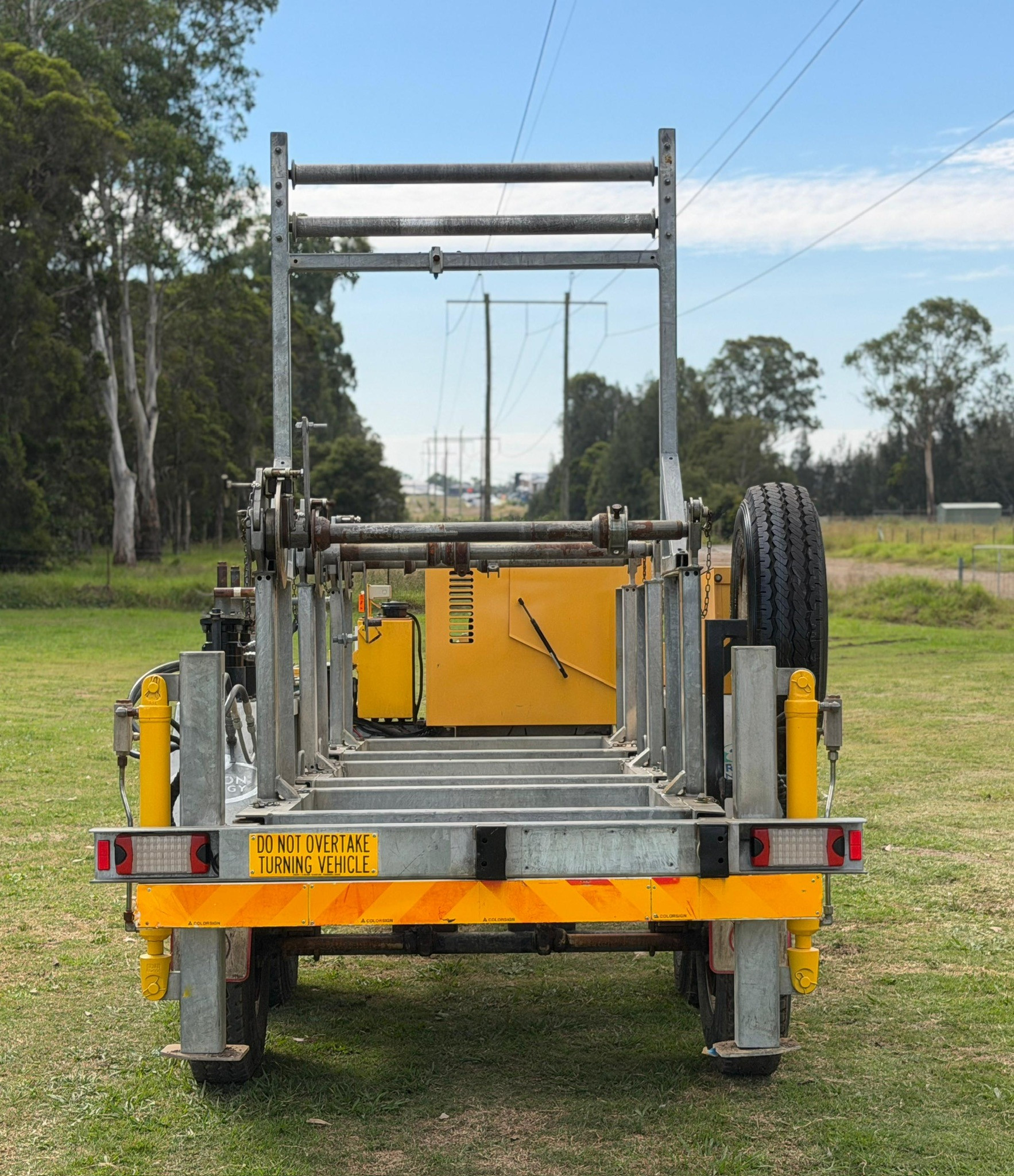 REDMOND GARY 3 DRUM ABC DRUM STAND CABLE TRAILER 6000KG ATM AERIAL BUNDLE CABLE image 13