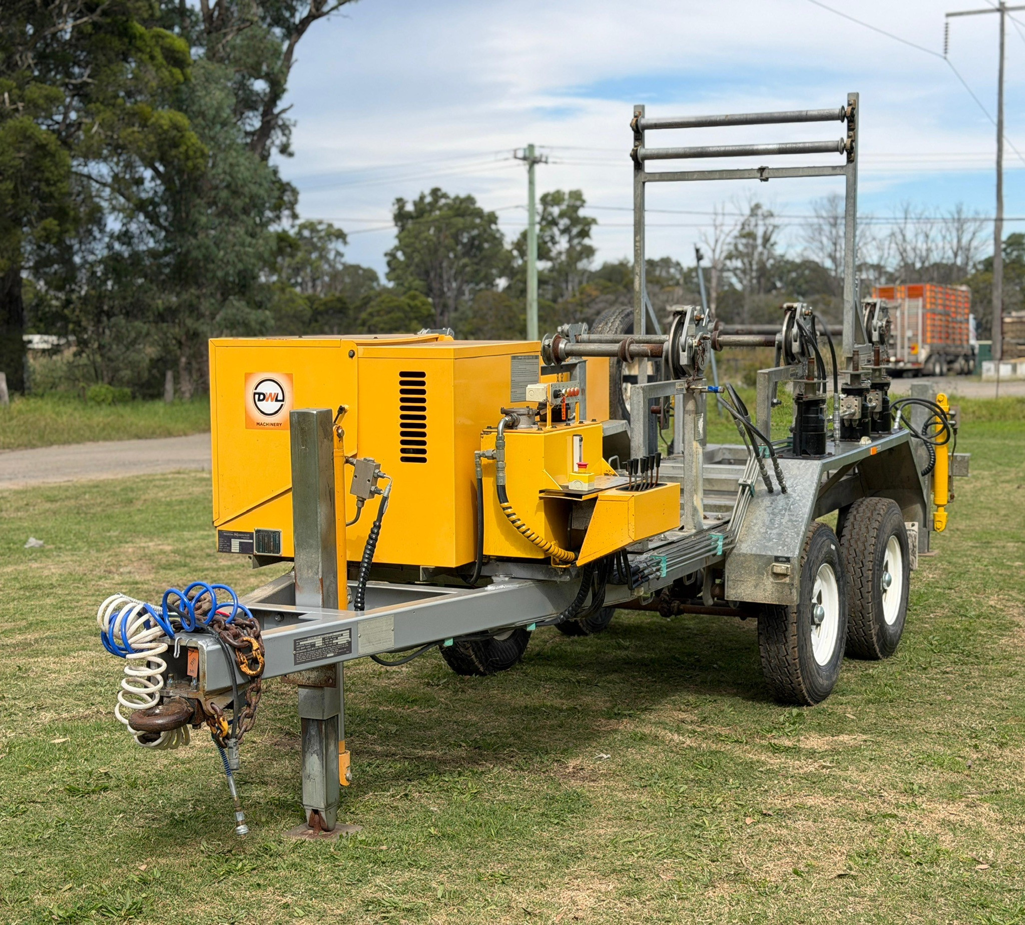 REDMOND GARY 3 DRUM ABC DRUM STAND CABLE TRAILER 6000KG ATM AERIAL BUNDLE CABLE image 4