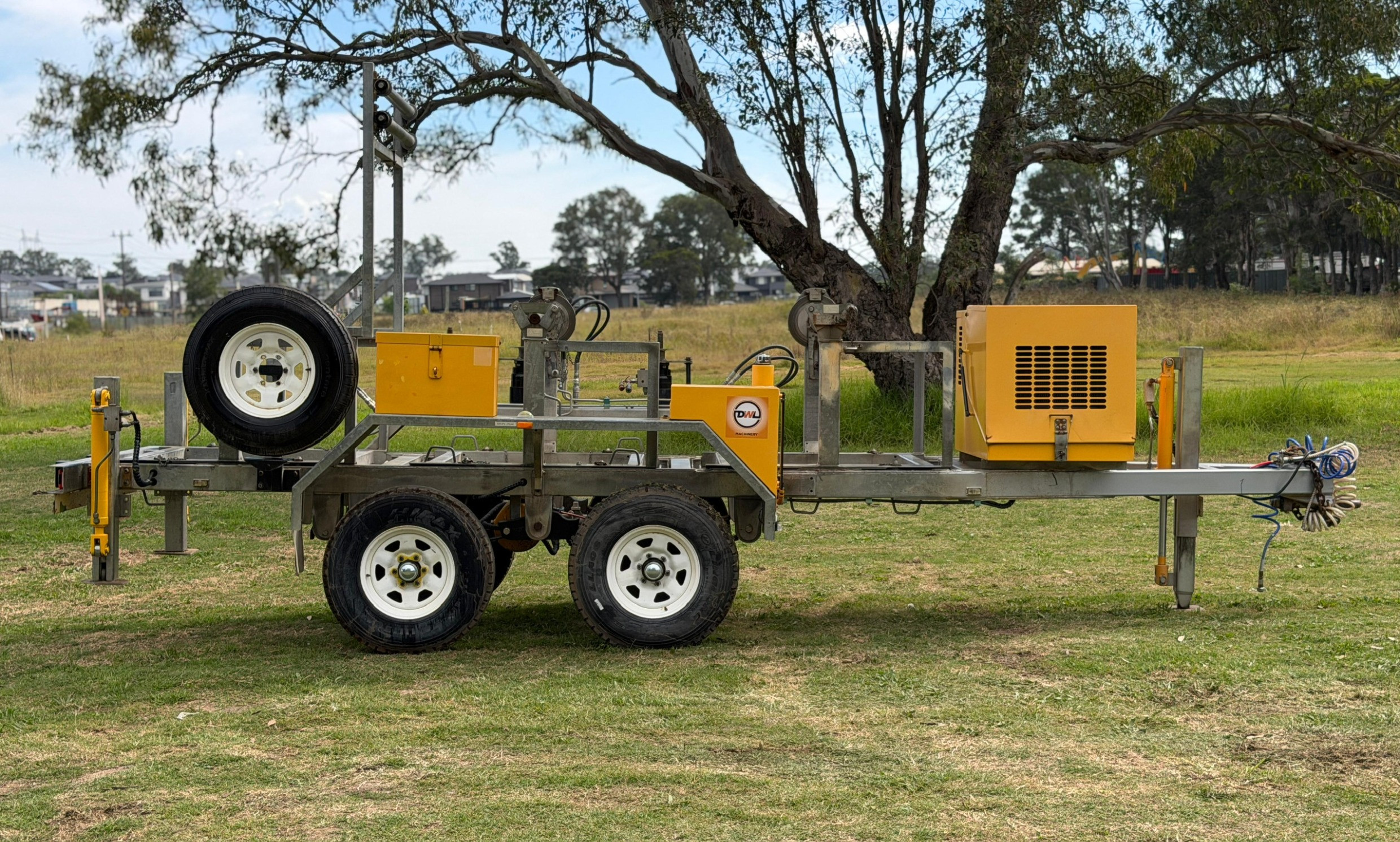 REDMOND GARY 3 DRUM ABC DRUM STAND CABLE TRAILER 6000KG ATM AERIAL BUNDLE CABLE image 3