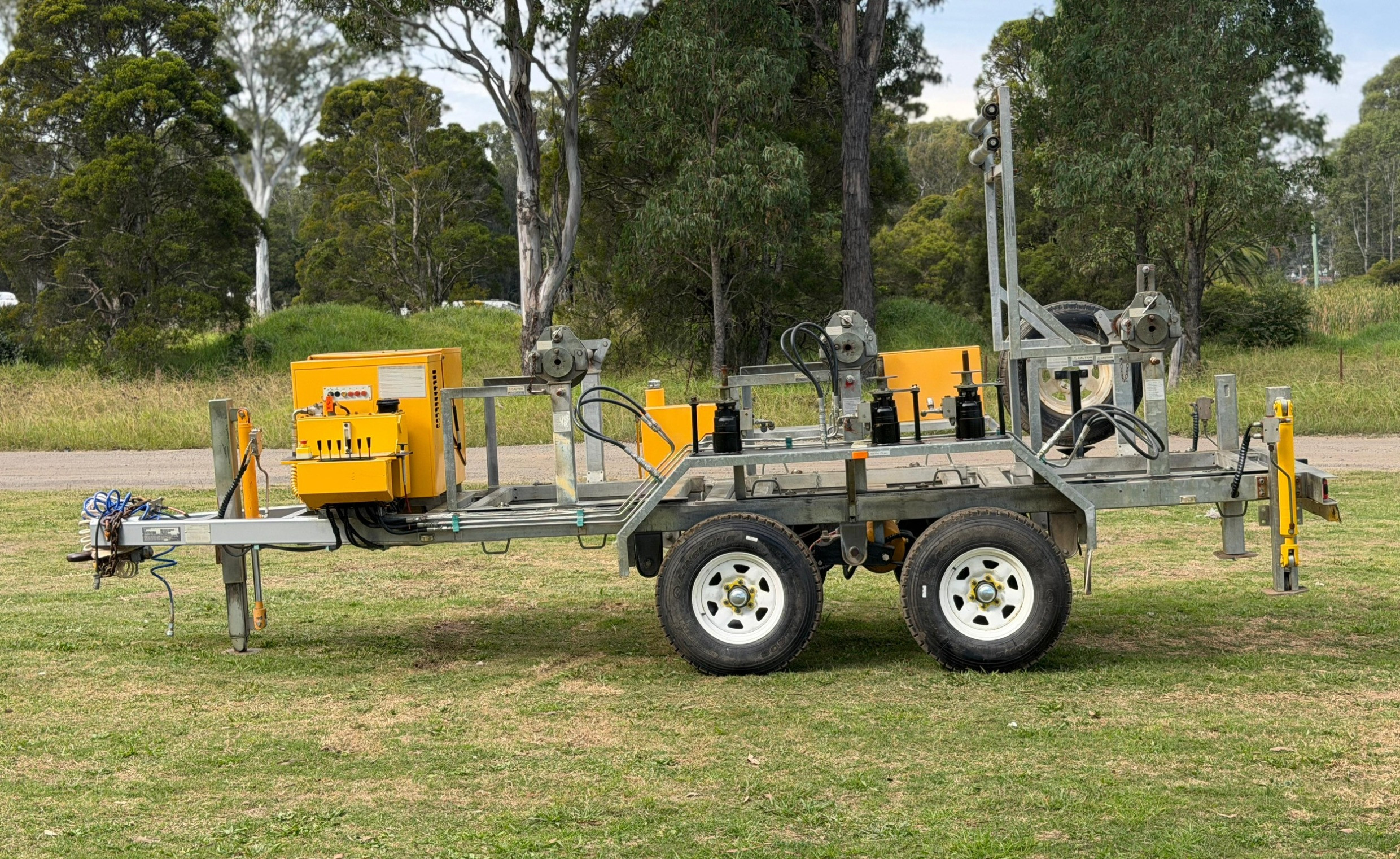 REDMOND GARY 3 DRUM ABC DRUM STAND CABLE TRAILER 6000KG ATM AERIAL BUNDLE CABLE image 5