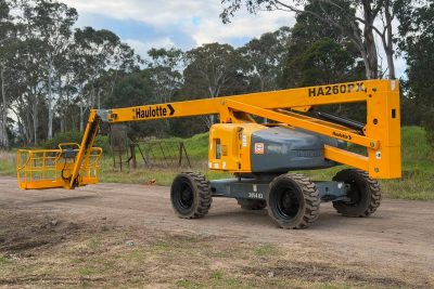 HAULOTTE HA260PX 84FT 25.6M ALL TERRAIN BOOM SCISSOR LIFT ELEVATED WORK PLATFORM EWP GENIE